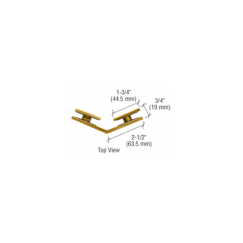 CRL SGC135BBRZ Brushed Bronze Square 135 Degree Glass-to-Glass Clamp