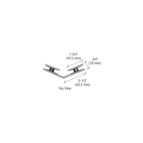 CRL SGC135BBRZ Brushed Bronze Square 135 Degree Glass-to-Glass Clamp