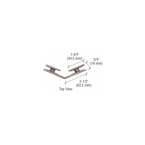 CRL SGC135BBRZ Brushed Bronze Square 135 Degree Glass-to-Glass Clamp