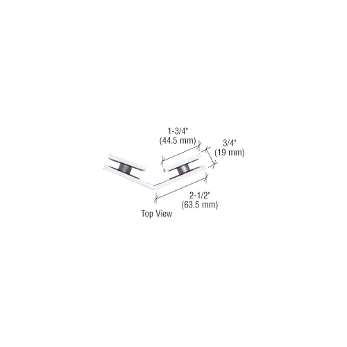 CRL SGC135BBRZ Brushed Bronze Square 135 Degree Glass-to-Glass Clamp