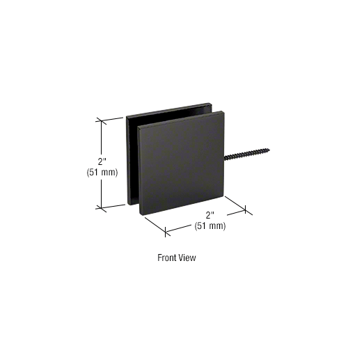 CRL SGC186CH Polished Chrome Square Wall Mount Movable Transom Clamp