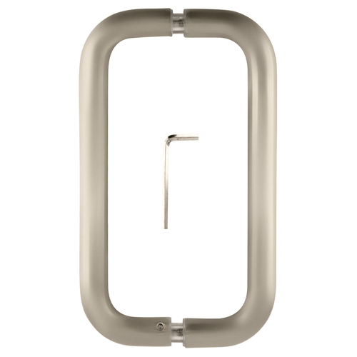 CRL SPH8CH Polished Chrome 8" Back-to-Back Solid Brass 3/4" Diameter Pull Handles with Metal Washers