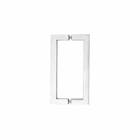 CRL SQ12X12PS Polished Stainless 12" Glass Mounted Square Tube Style Back-to-Back Pull Handle