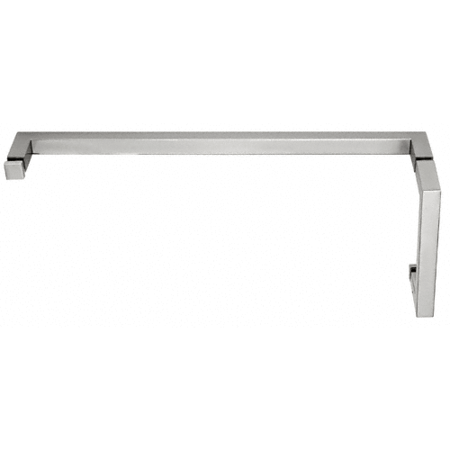 CRL SQ6X24MBL Matte Black "SQ" Series Combination 6" Pull Handle 24" Towel Bar