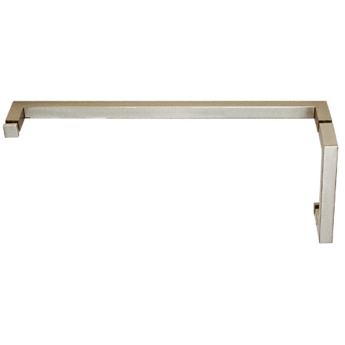 CRL SQ6X24BN Brushed Nickel "SQ" Series Combination 6" Pull Handle 24" Towel Bar