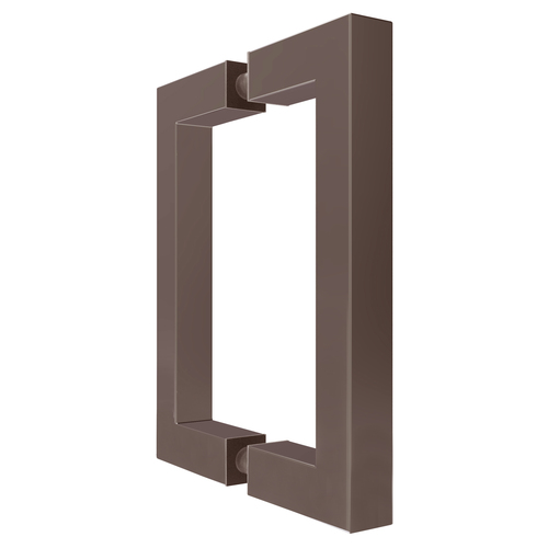 CRL SQ6X6MBL Matte Black 6" x 6" SQ Series Square Tubing Back-to-Back Pull Handle