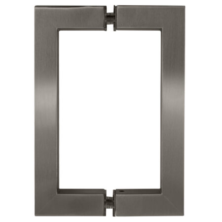 CRL SQ6X6BSC Brushed Satin Chrome 6" x 6" SQ Series Square Tubing Back-to-Back Pull Handle