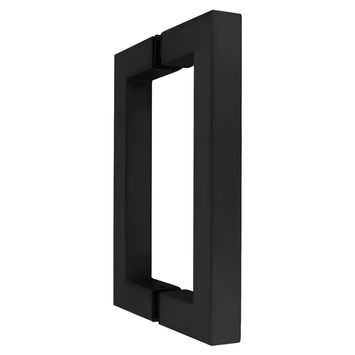 CRL SQ6X6MBL Matte Black 6" x 6" SQ Series Square Tubing Back-to-Back Pull Handle