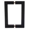 CRL SQ6X6MBL Matte Black 6" x 6" SQ Series Square Tubing Back-to-Back Pull Handle