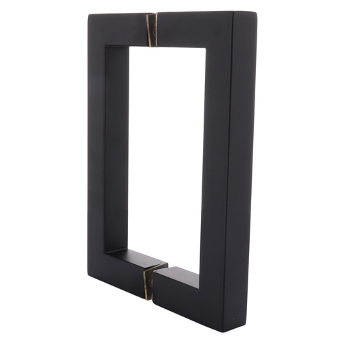 CRL SQ6X6MBL Matte Black 6" x 6" SQ Series Square Tubing Back-to-Back Pull Handle