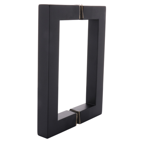 CRL SQ6X6MBL Matte Black 6" x 6" SQ Series Square Tubing Back-to-Back Pull Handle