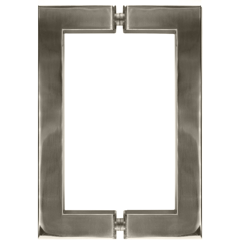 CRL SQ6X6SC Satin Chrome 6" x 6" SQ Series Square Tubing Back-to-Back Pull Handle