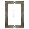 CRL SQ6X6SC Satin Chrome 6" x 6" SQ Series Square Tubing Back-to-Back Pull Handle