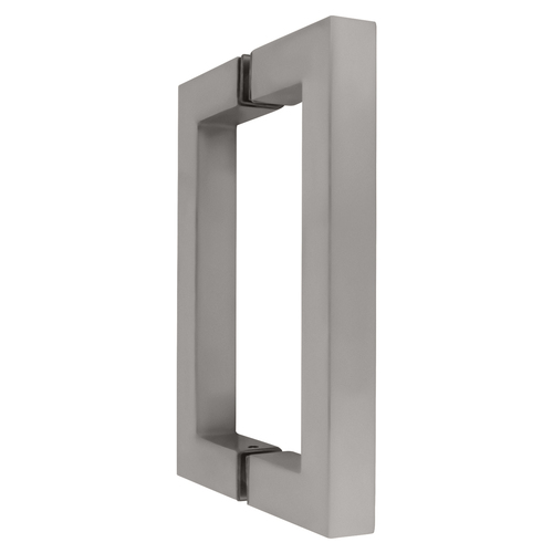 CRL SQ6X6SC Satin Chrome 6" x 6" SQ Series Square Tubing Back-to-Back Pull Handle