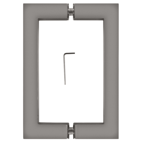 CRL SQ6X6SC Satin Chrome 6" x 6" SQ Series Square Tubing Back-to-Back Pull Handle