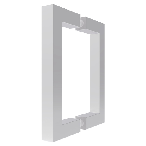 CRL SQ6X6SC Satin Chrome 6" x 6" SQ Series Square Tubing Back-to-Back Pull Handle