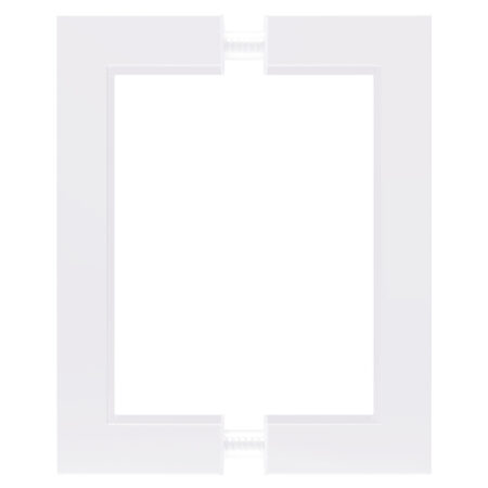 CRL SQ6X6W White 6" x 6" SQ Series Square Tubing Back-to-Back Pull Handle