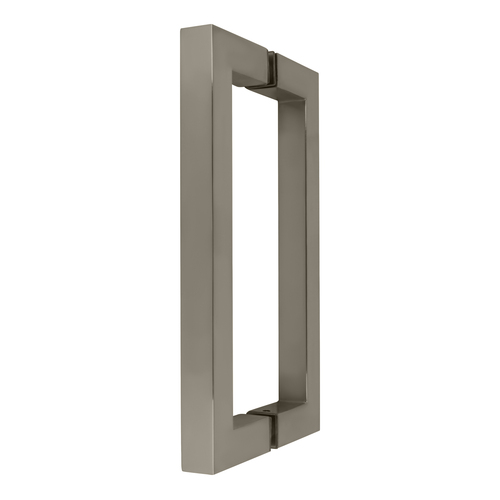 CRL SQ8X8PN Polished Nickel 8" x 8" SQ Series Square Tubing Back-to-Back Pull Handles