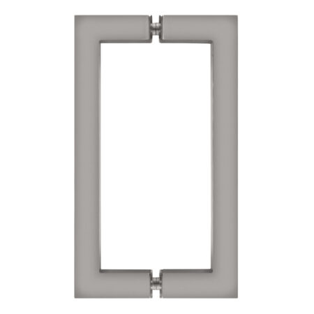 CRL SQ8X8SC Satin Chrome 8" x 8" SQ Series Square Tubing Back-to-Back Pull Handles