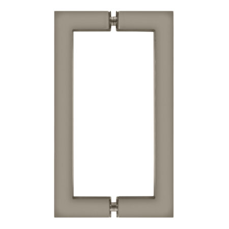 CRL SQ8X8SN Satin Nickel 8" x 8" SQ Series Square Tubing Back-to-Back Pull Handles