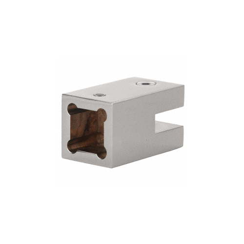 CRL SQ910MBL Matte Black Square Cornered Support Bar Bracket for 3/8" to 1/2" Thick Glass