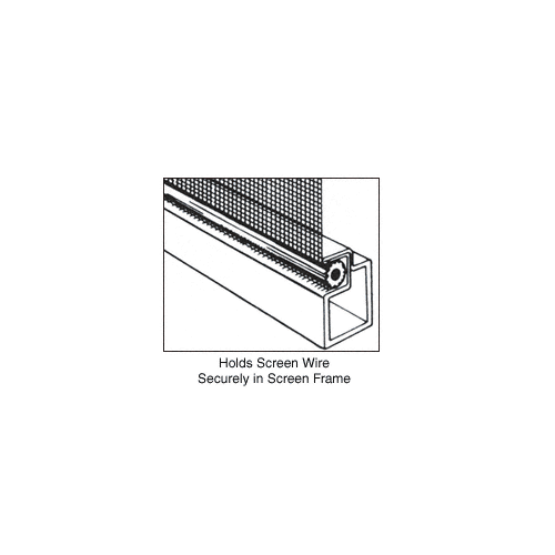 CRL SS220B .220" Gray Serrated Screen Retainer Spline Bulk 15 Pound Roll