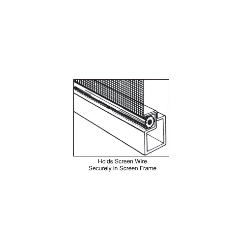 CRL SS220B .220" Gray Serrated Screen Retainer Spline Bulk 15 Pound Roll