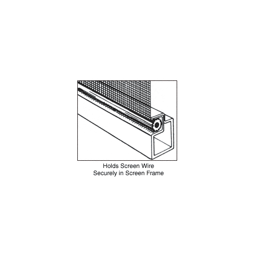 CRL SS220B .220" Gray Serrated Screen Retainer Spline Bulk 15 Pound Roll