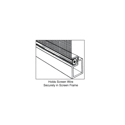 CRL SS135B .135" Gray Serrated Screen Retainer Spline Bulk 15 Pound Roll