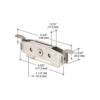 CRL D2000 1-1/4" Tandem Nylon Sliding Glass Door Roller with 11/16" Wide Housing