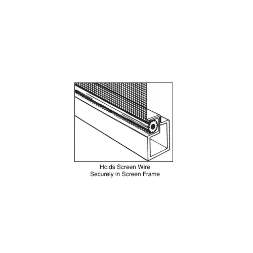 CRL SSBL180B .180" Black Serrated Screen Retainer Spline Bulk 15 Pound Roll