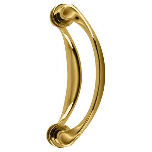 CRL SSDP6BR Polished Brass 6" Back-to-Back Sculptured Solid Pull Handle