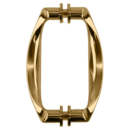 CRL SSDP6GP Gold Plated 6" Back-to-Back Sculptured Solid Pull Handle