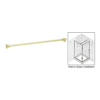 CRL SUP10SB Satin Brass Frameless Shower Door Fixed Panel Wall-To-Glass Support Bar for 3/8" to 1/2" Thick Glass