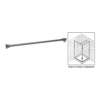 CRL SUP10SB Satin Brass Frameless Shower Door Fixed Panel Wall-To-Glass Support Bar for 3/8" to 1/2" Thick Glass