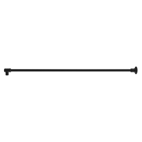 CRL SUP10BL Black Frameless Shower Door Fixed Panel Wall-To-Glass Support Bar for 3/8" to 1/2" Thick Glass