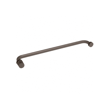 CRL TBCC180RB Oil Rubbed Bronze 18" Towel Bar with Contemporary Knob