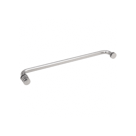 CRL TBCC18CH Polished Chrome 18" Towel Bar with Contemporary Knob