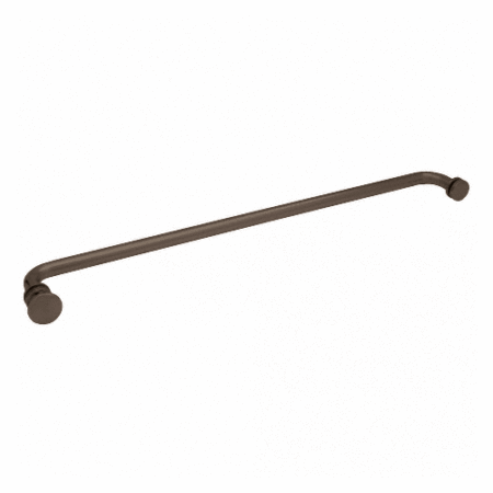 CRL TBCT240RB Oil Rubbed Bronze 24" Towel Bar with Traditional Knob