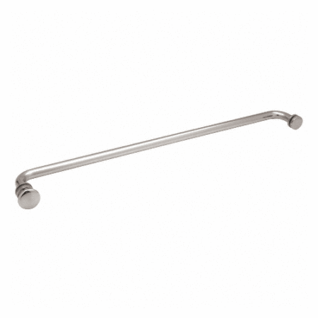 CRL TBCT24CH Polished Chrome 24" Towel Bar with Traditional Knob