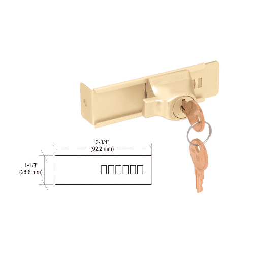 CRL TDK7AKA Aluminum Stick-On Showcase Lock - Keyed Alike Satin Anodized