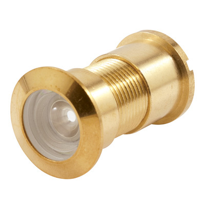 CRL U9896 Brass Wide Angle Door Viewer- 1" Hole