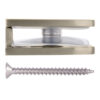 CRL UC77BN Brushed Nickel Traditional Style Fixed Panel U-Clamp