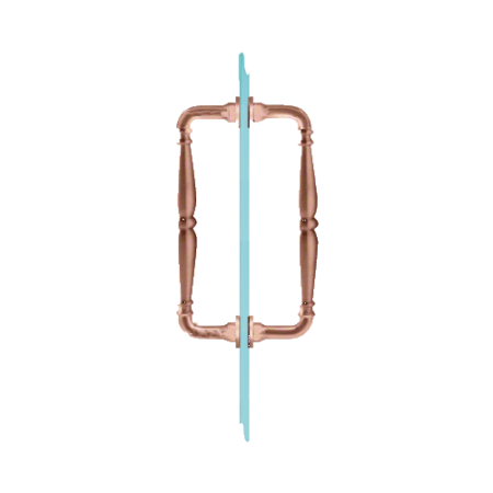 CRL V1C6X6BC0 Brushed Copper 6" Victorian Style Back-to-Back Pull Handle