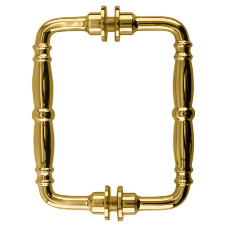 CRL V1C6X6BR Polished Brass 6" Victorian Style Back-to-Back Pull Handle