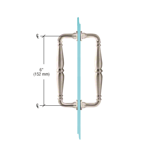 CRL V1C6X6GP Gold Plated 6" Victorian Style Back-to-Back Pull Handle