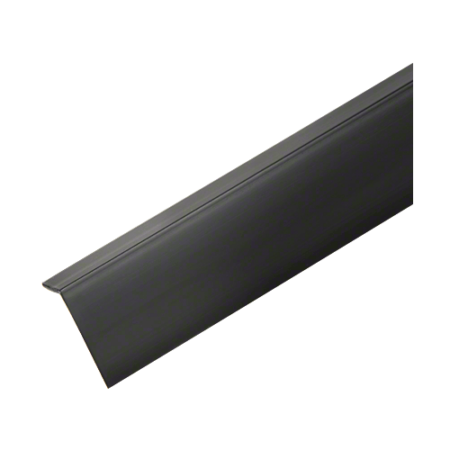 CRL VLT75MBL Matte Black PVC 3/4" x 3/8" L Angle with Pre-Applied Tape - 95"