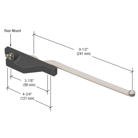 CRL WH30033L Black Left Hand Single Arm Roto Operator