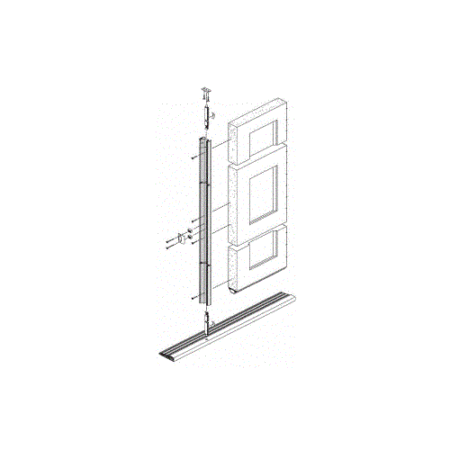 CRL WS059AV80 Satin Anodized Combination Astragal and Flush Bolt Assembly