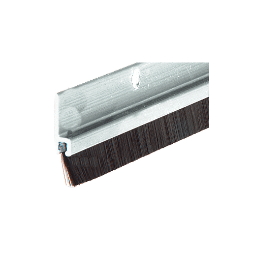 CRL WS377DV72 72" Extruded Dark Bronze Anodized and Nylon Brush Door 5/8" Bristle Weatherstrip